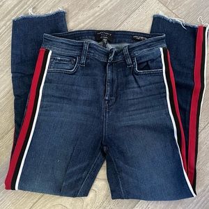 Sanctuary Jeans with red/black/white piping.